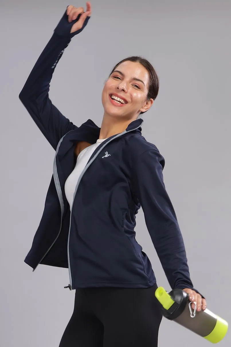 Navy Blue - Women's Sunblock Jacket