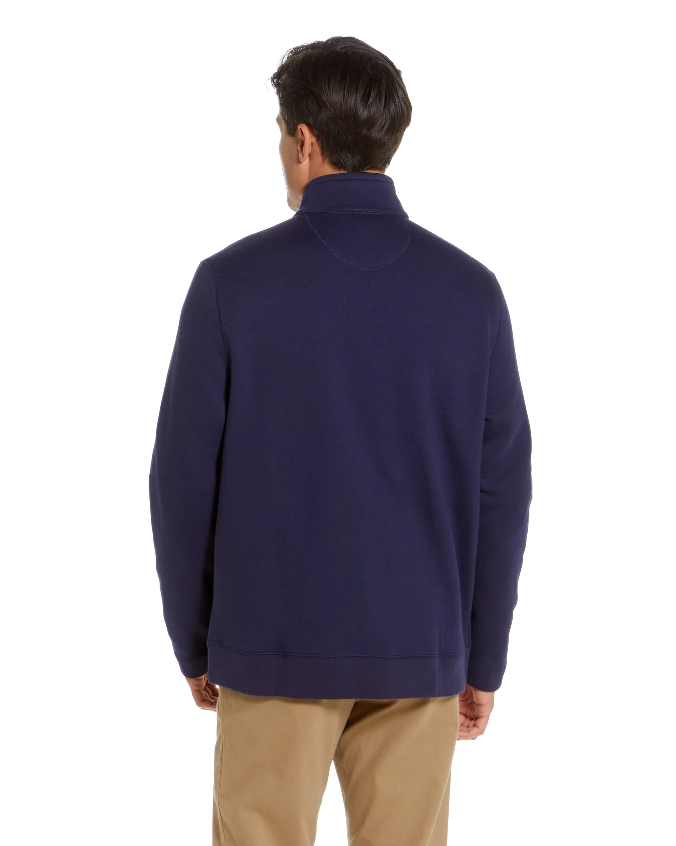 Navy Knit Fleece Long Sleeve ‘Dillon’ Jacket with Magnetic Closures