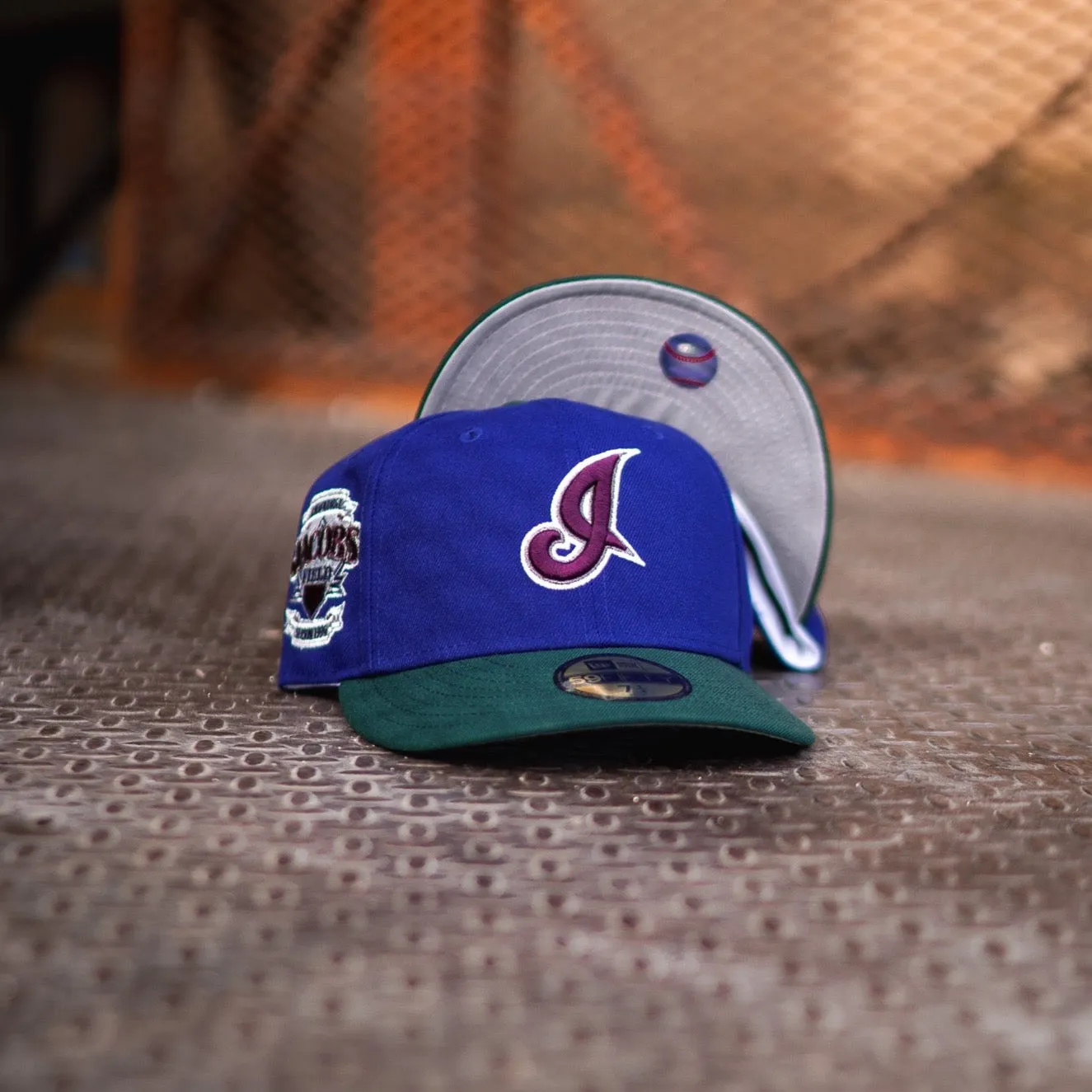 New Era Cleveland Indians Jacobs Field Grey UV (Blue/Forest Green)