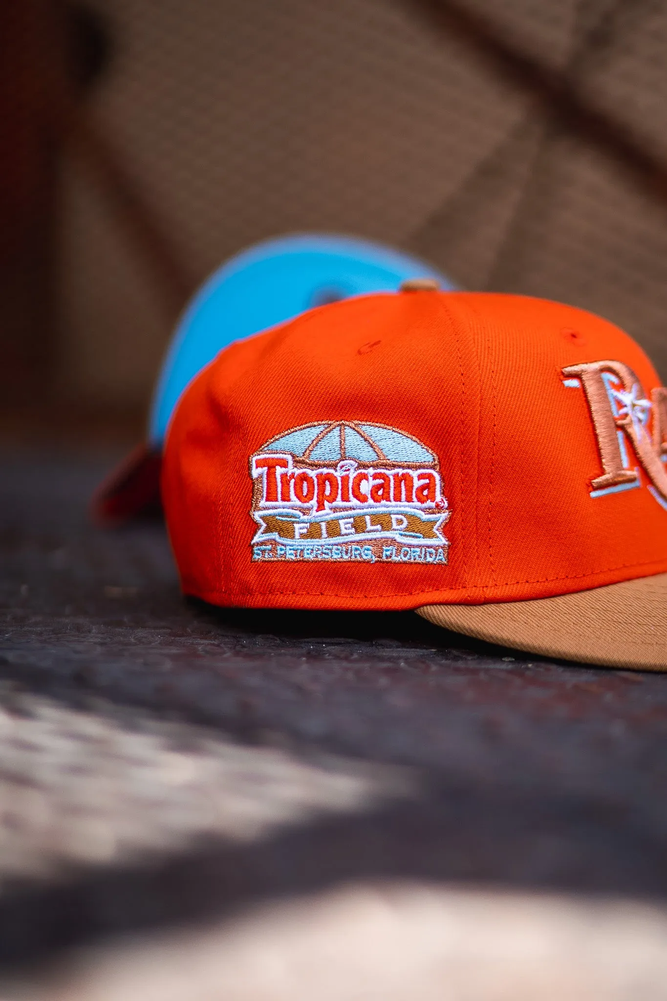 New Era Tampa Bay Rays Tropicana Field Baby Blue UV (Orange/Khaki)