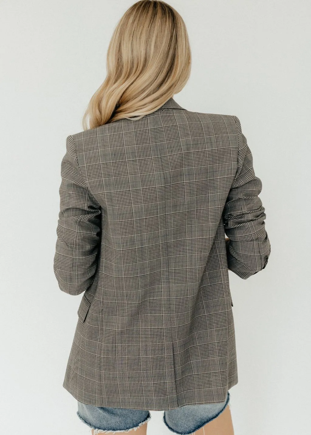 Nili Lotan Diane Blazer in Uniform Check