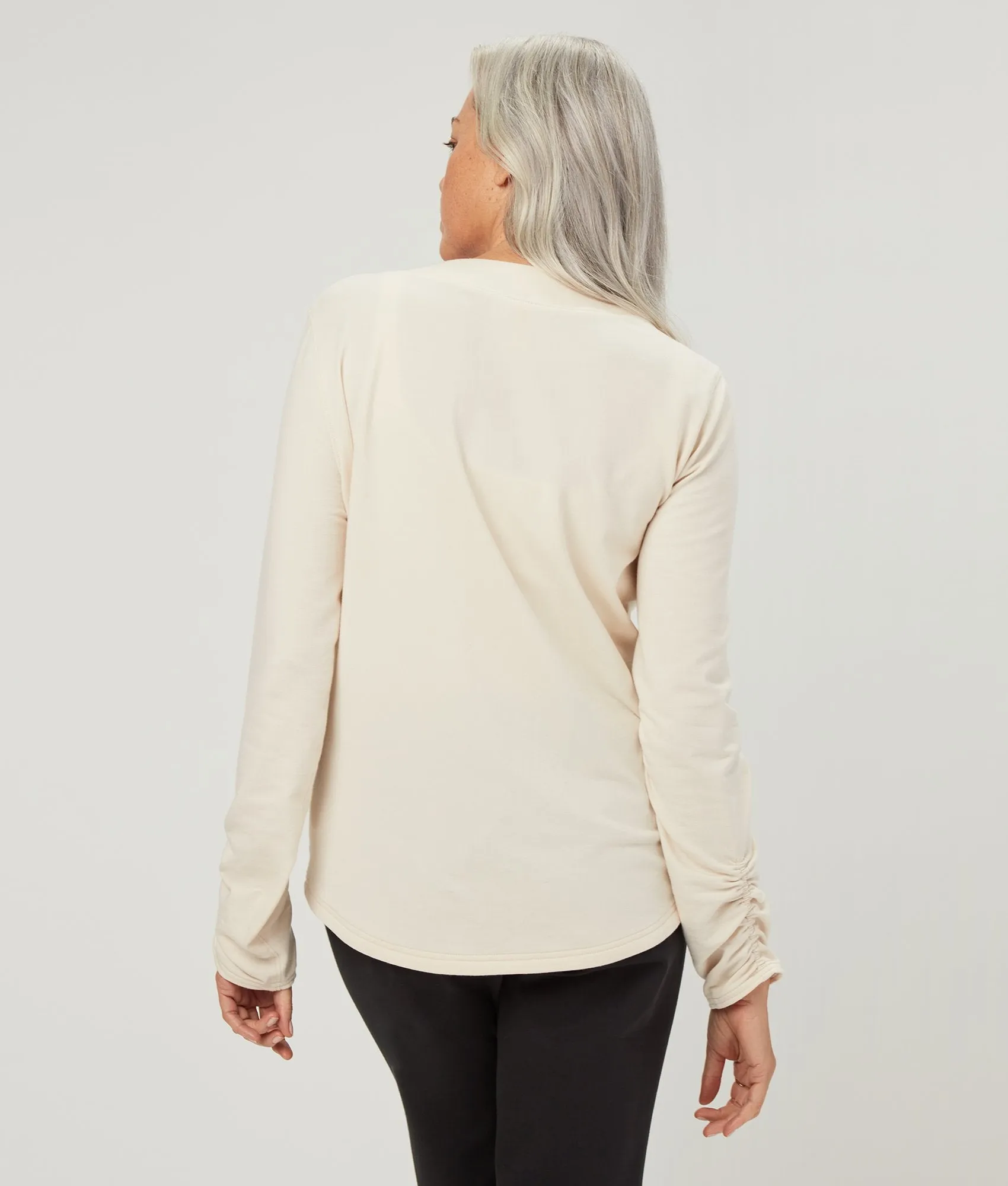 Nina Adaptive Magnetic Button Cardigan In White