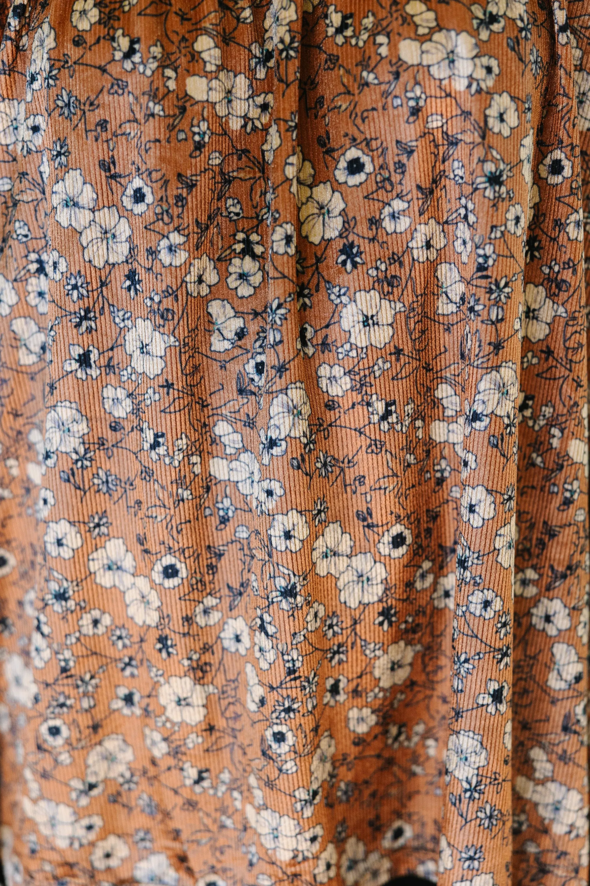 Now You Know Camel Brown Floral Blouse