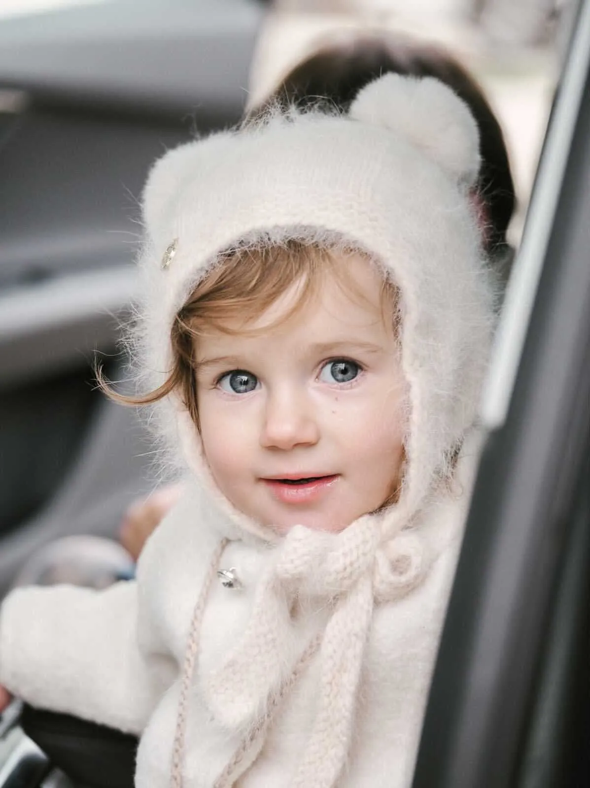 Oatmeal Cashmere Teddy Hat