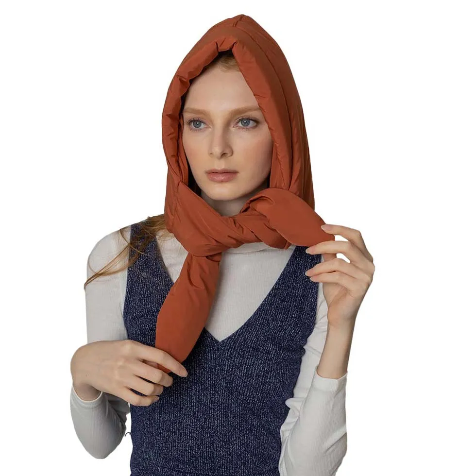 Padded Snood Hat With Tie