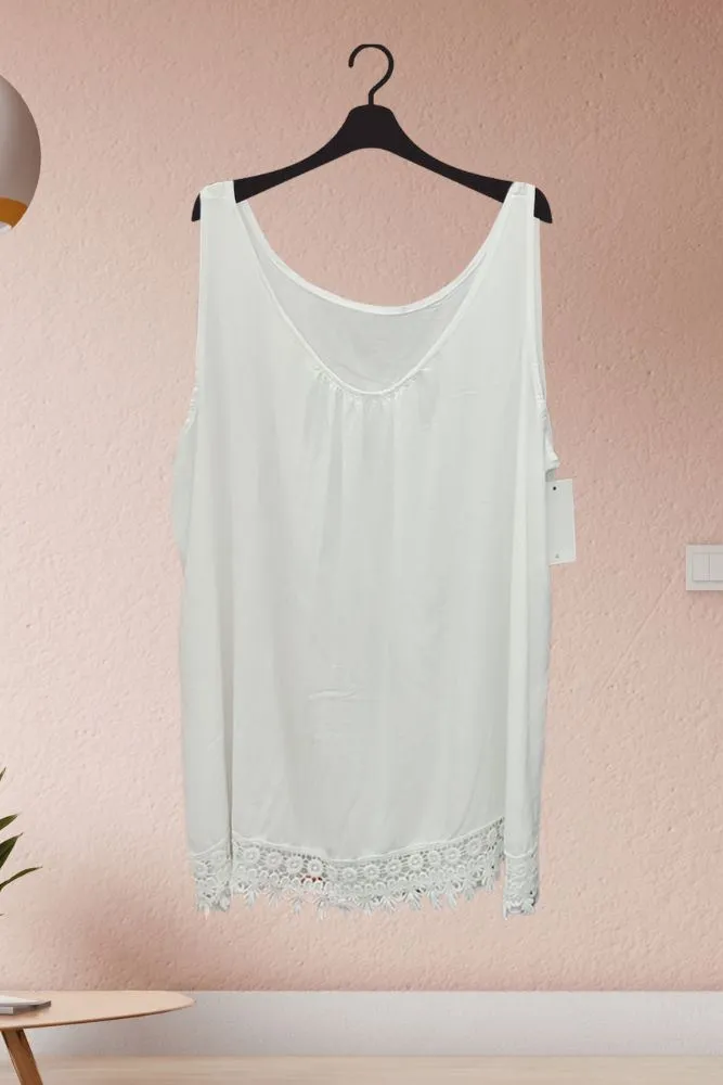 Plain Lace Hem Top