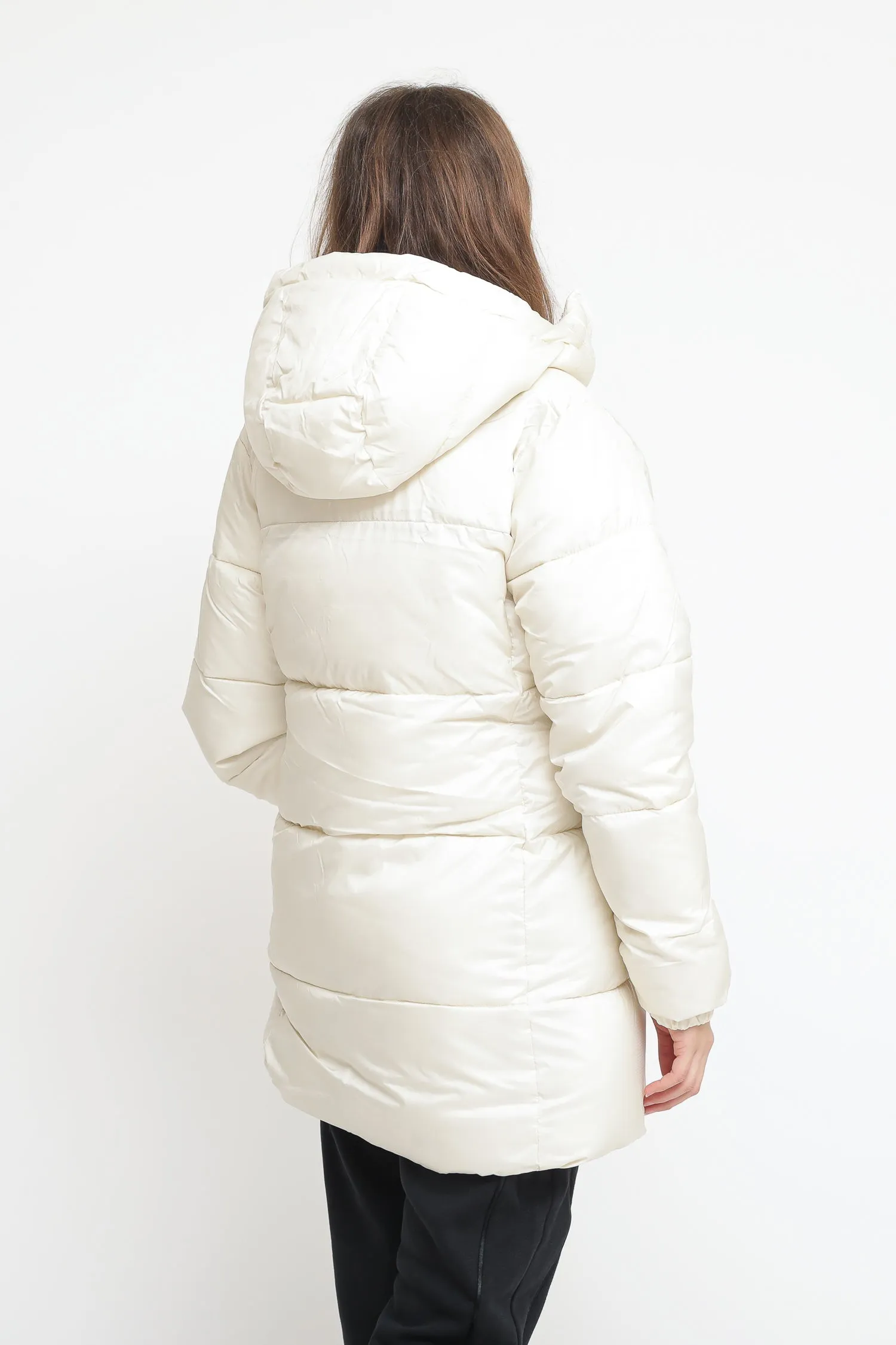 Puffect Mid Hooded Jacket - Chalk