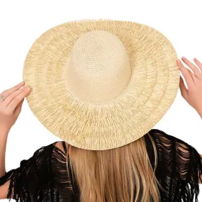 Raffia Tassel Pointed Sun Hat