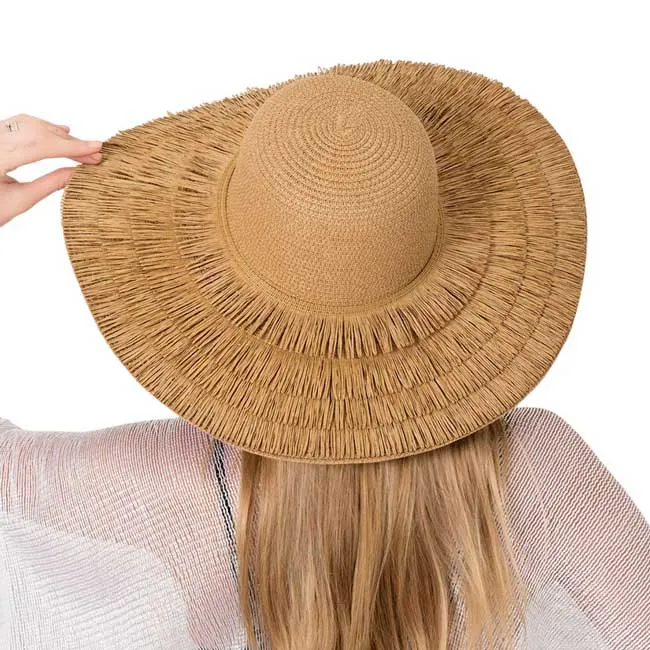 Raffia Tassel Pointed Sun Hat