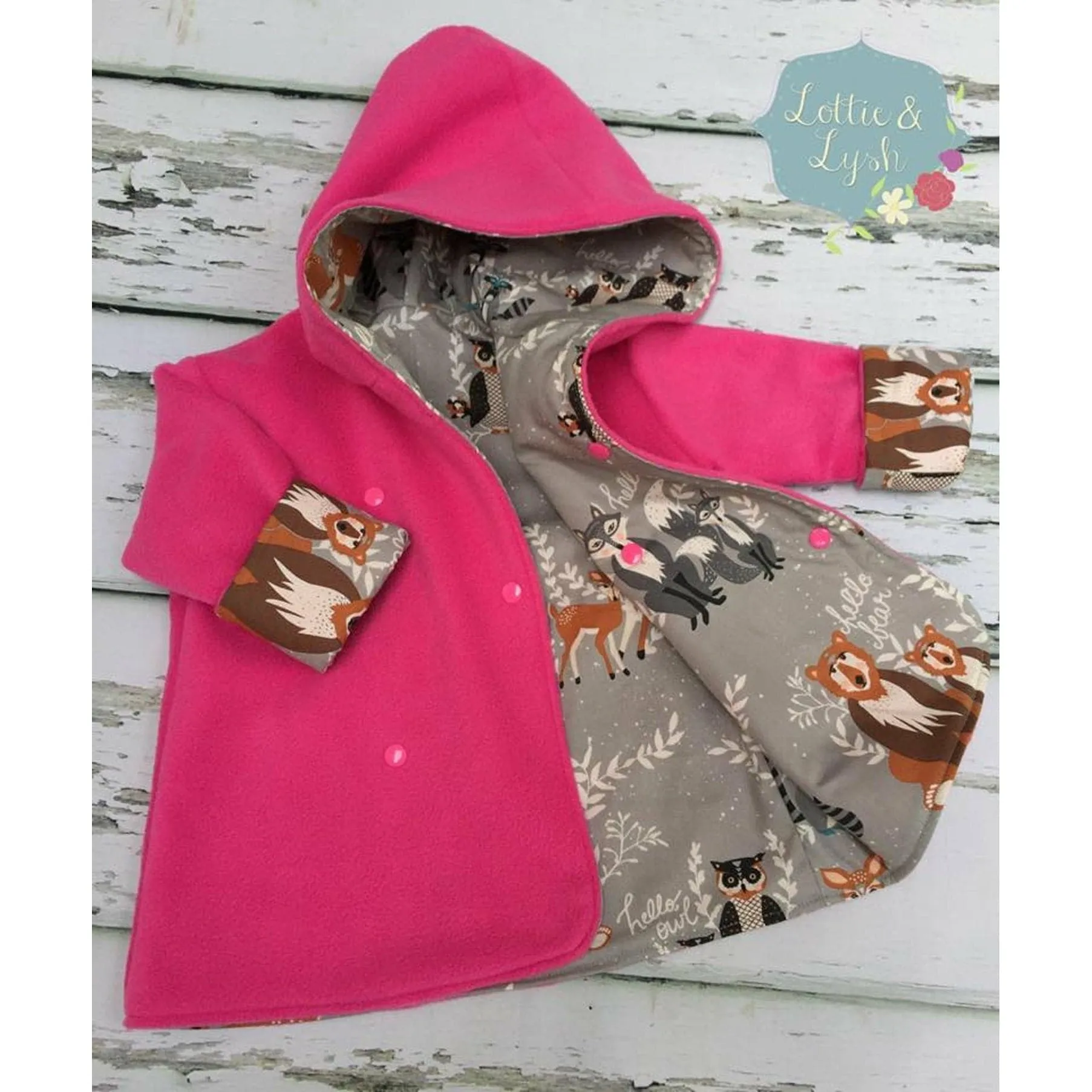 Reversible Baby & Toddler Jacket | Hello Bear & Cerise