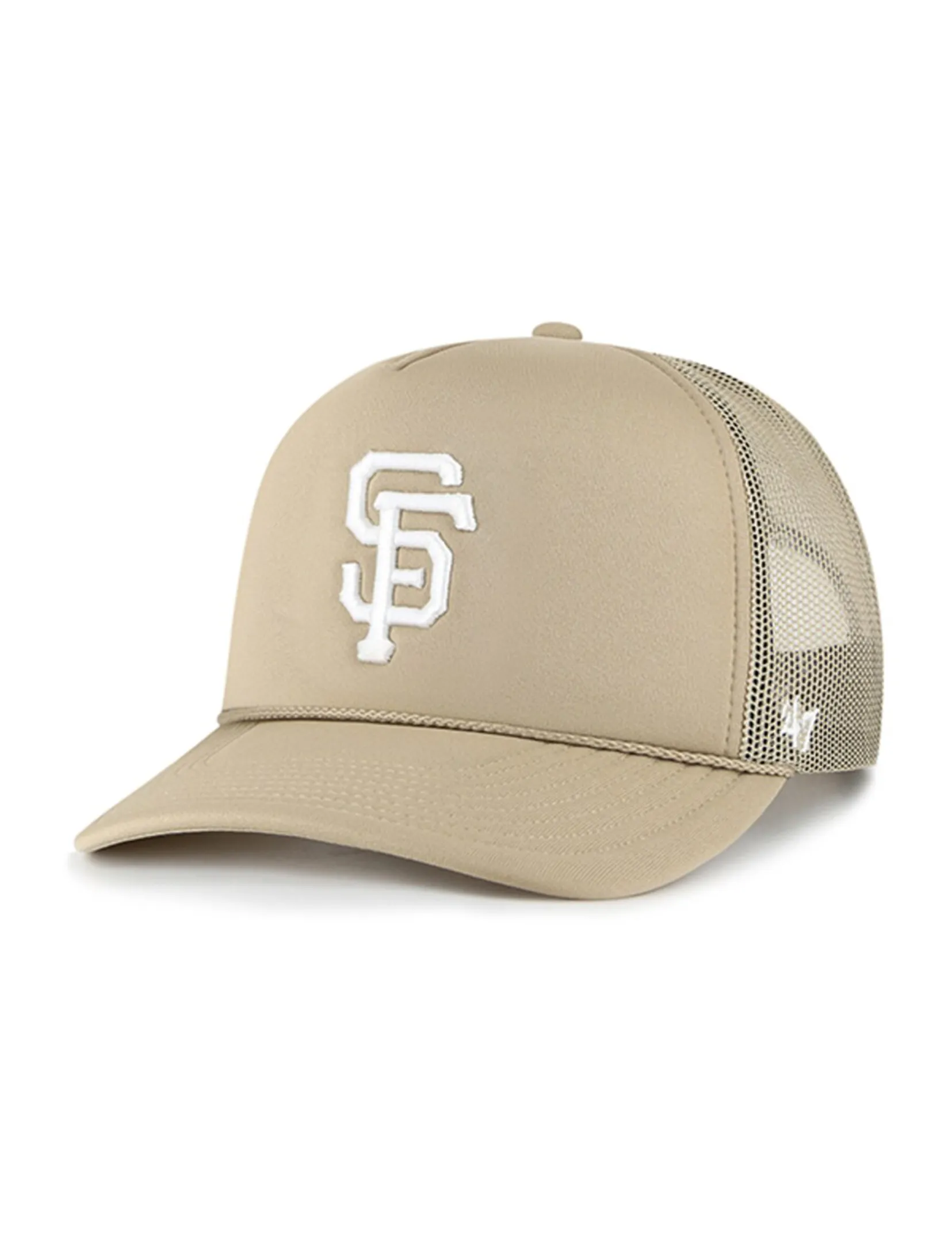 SF Giants Foam Mesh Trucker Hat, Khaki