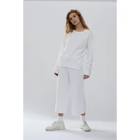 Softest Fleece Crew Neck Pullover- White