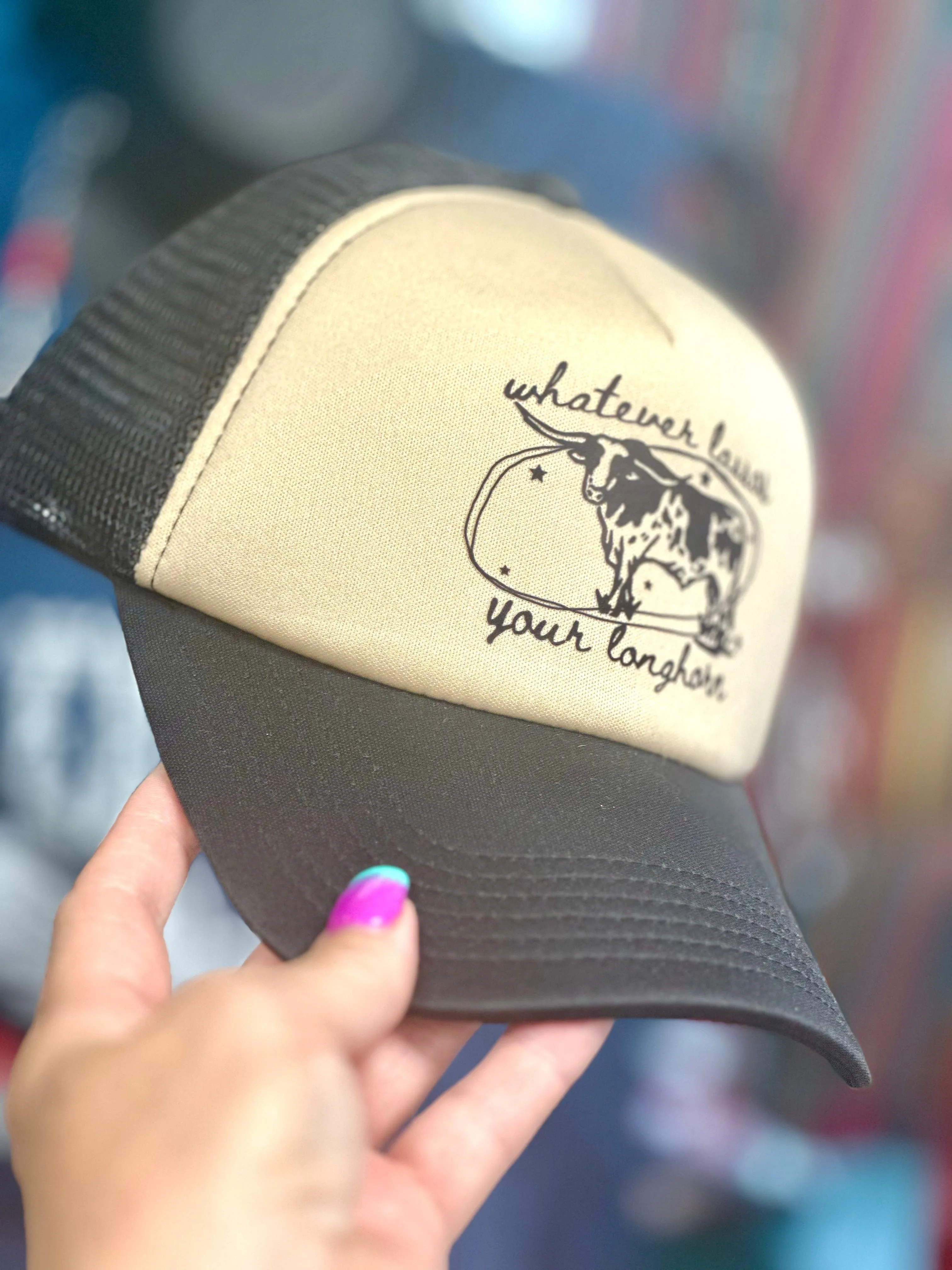 The Lasso Your Longhorn Trucker Cap