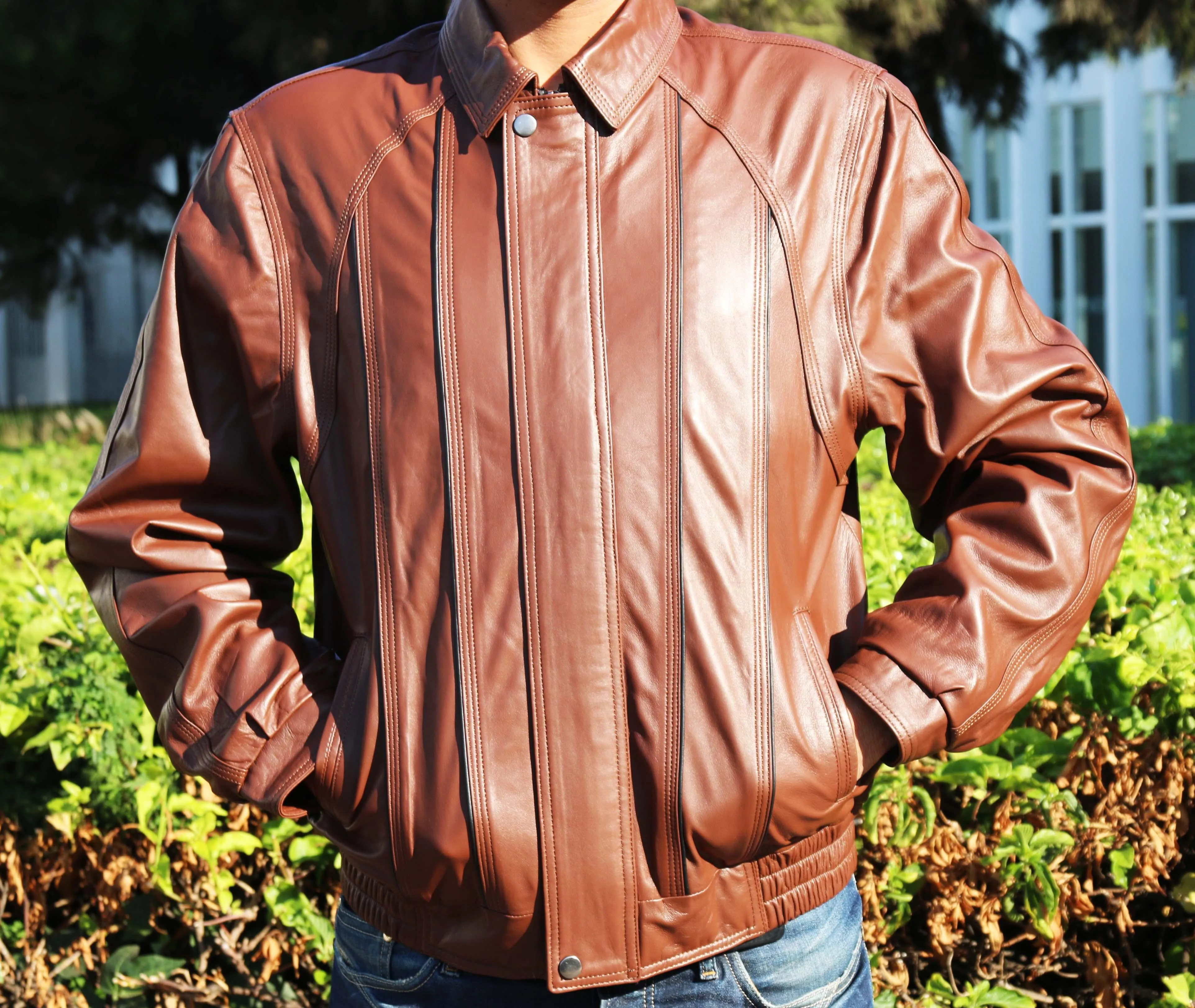 Theo - Leather  Jacket  for Men - Leather Genuine