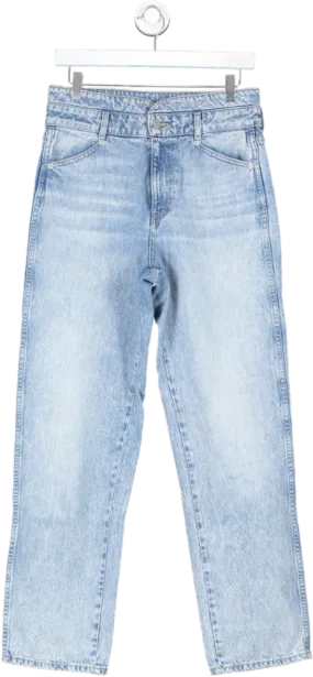 Veronica Beard Blue Blake Classic Straight High Rise Jeans UK S