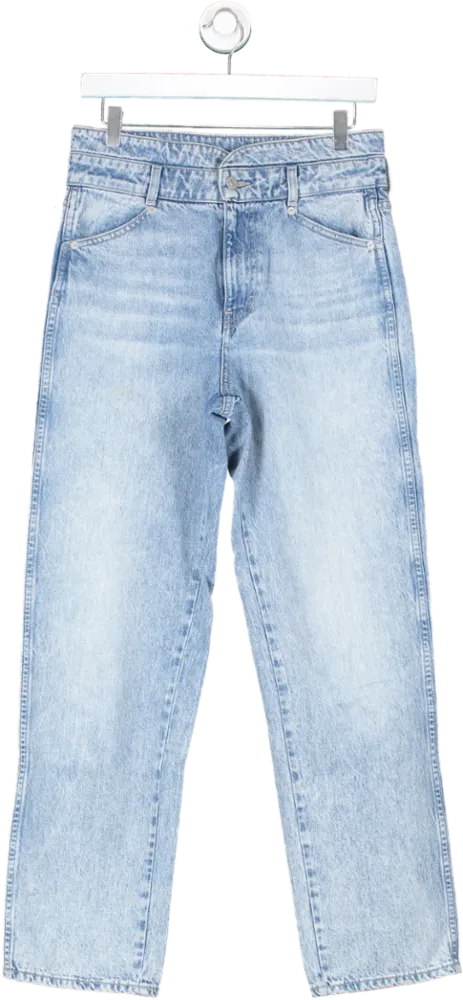 Veronica Beard Blue Blake Classic Straight High Rise Jeans UK S