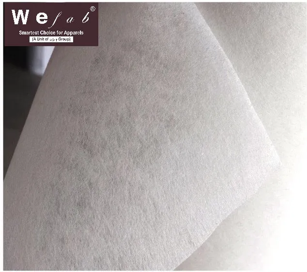 Wefab Medium Weight Iron On Fusible Interfacing for Sewing Projects 100cm Wide 50 GSM Non Woven Embroidery Stabilizer