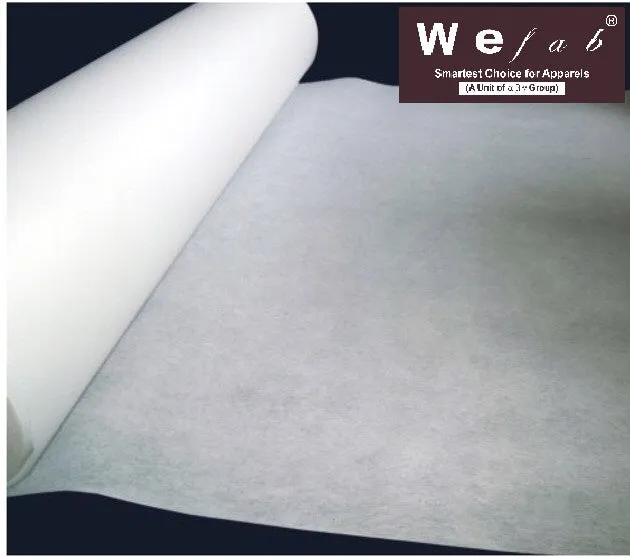 Wefab Medium Weight Iron On Fusible Interfacing for Sewing Projects 100cm Wide 50 GSM Non Woven Embroidery Stabilizer