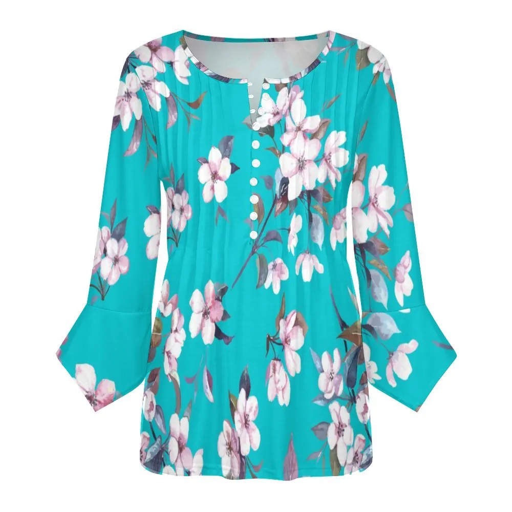 Women's Ruffled Petal Sleeve Top Women's ruffled petal sleeve top