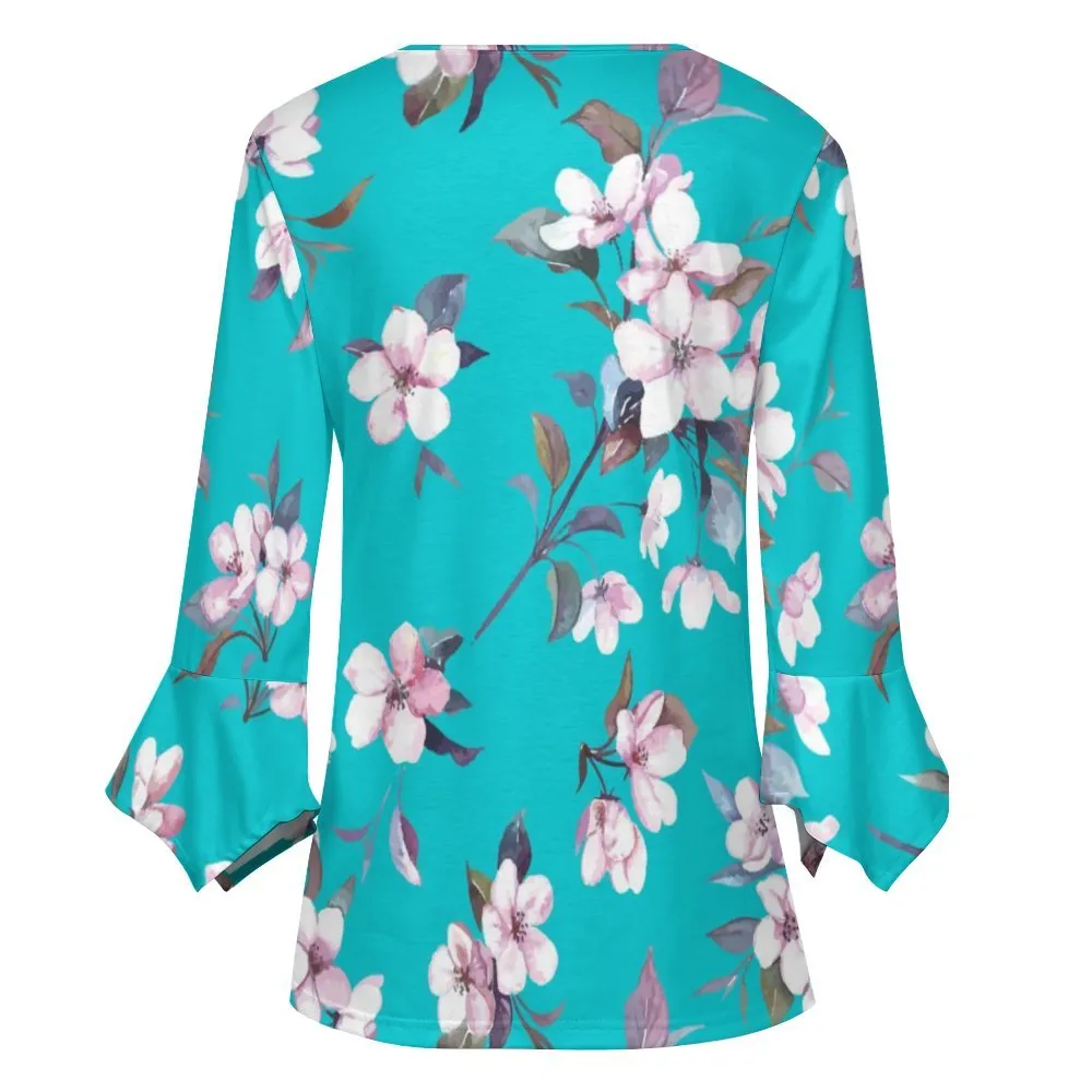 Women's Ruffled Petal Sleeve Top Women's ruffled petal sleeve top