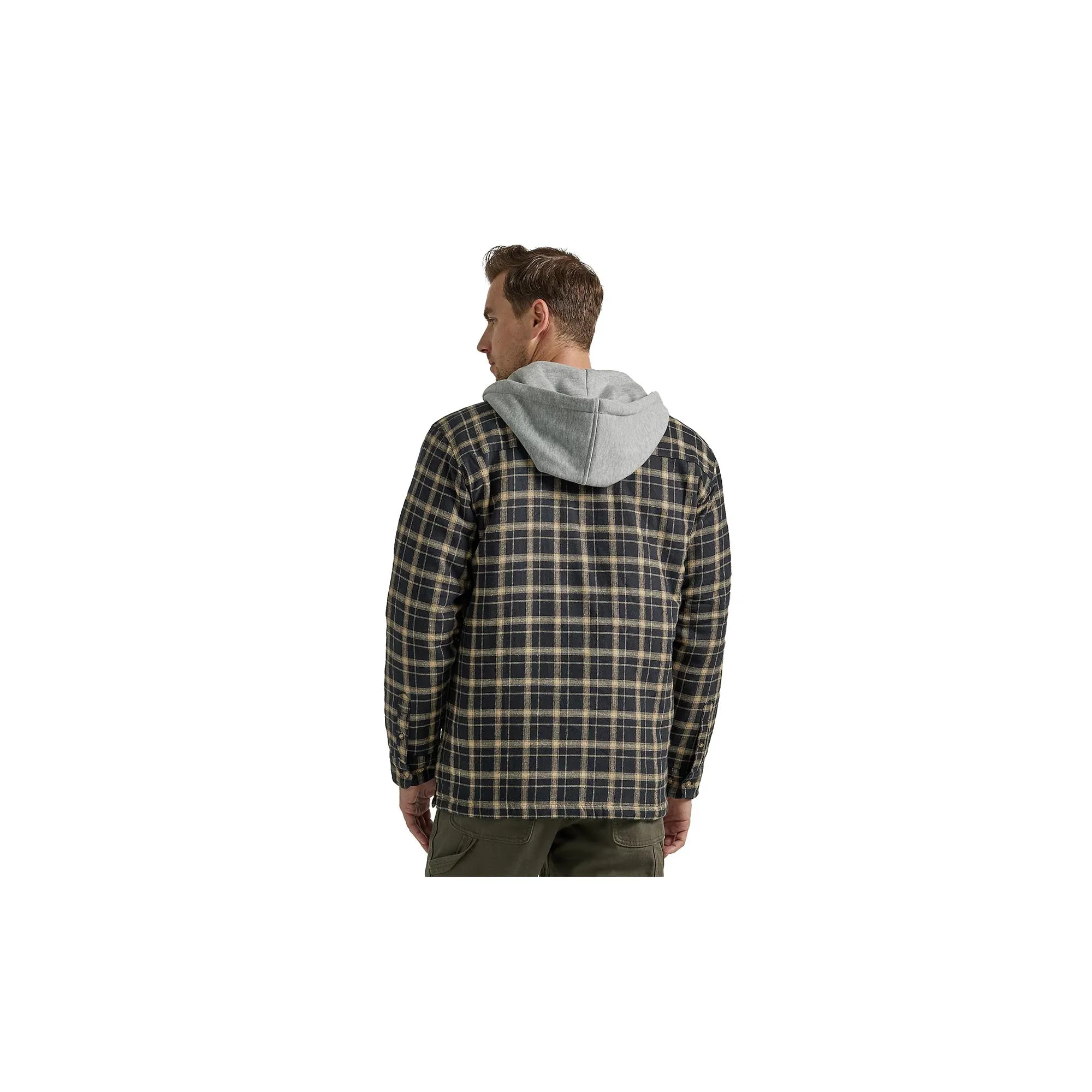 Wrangler Flannel Hooded Jacket Tan