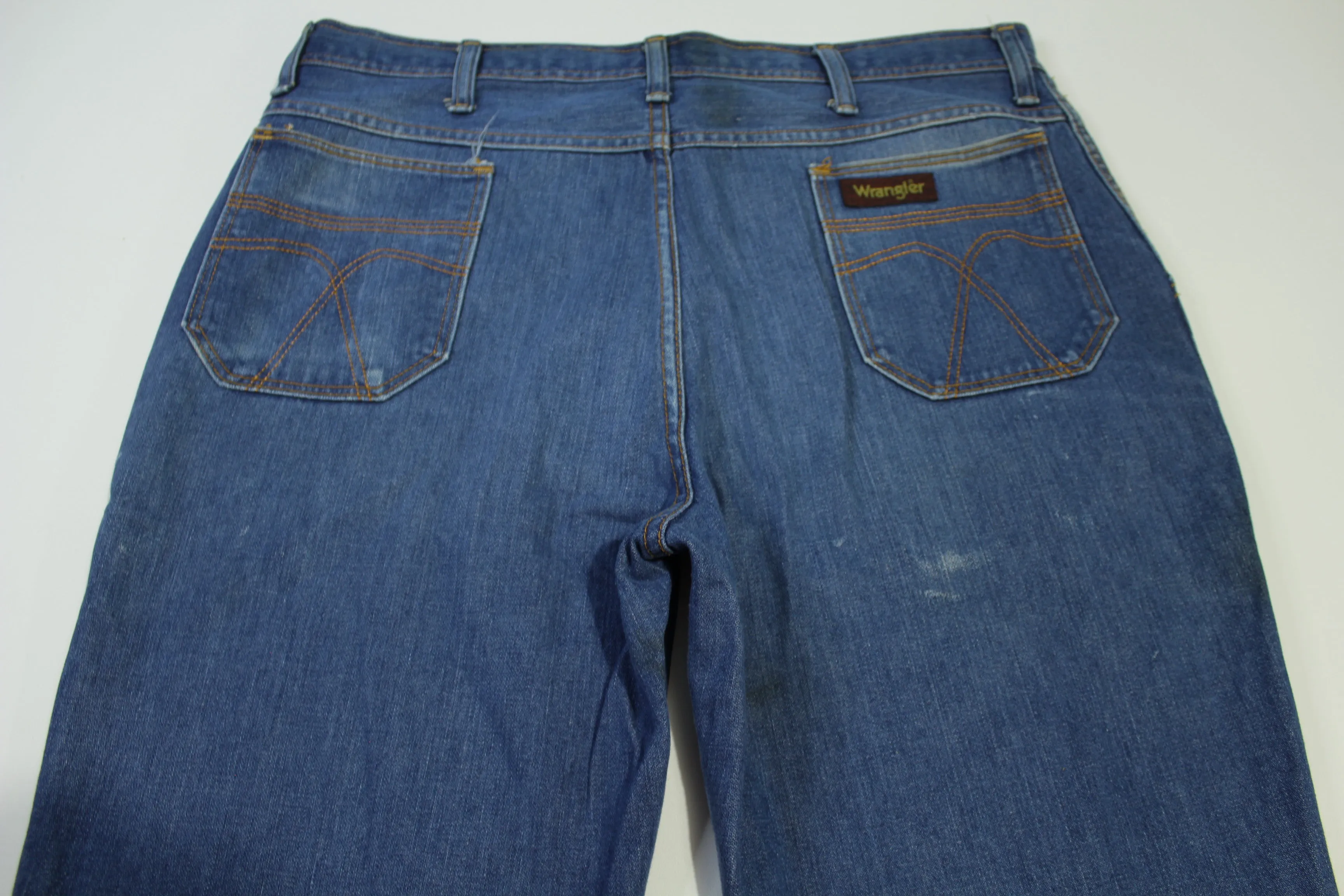 Wrangler Vintage 70's Jeans For Men Flare 2ELW525 10831 Tyvek Tag Denim Blue Jeans