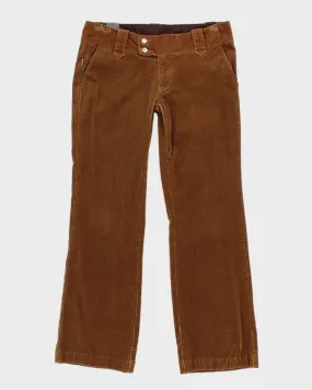 Y2K 00s Blurr Brown Corduroy Trousers - W35 L31