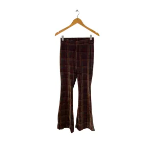 ZARA Brown and Green Checked Corduroy Pants | Gently Used |